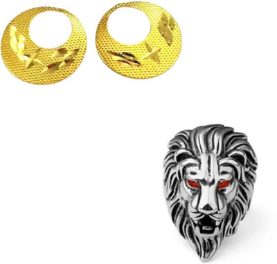 MAATRCHAAYA Brass, Alloy, Stainless Steel Sterling Silver, Gold-plated, Silver Silver, Gold Jewellery Set(Pack of 2)