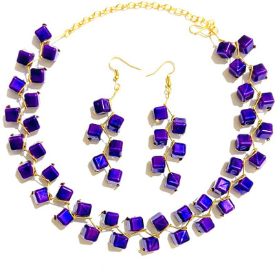 UTTARAI Alloy Purple Jewellery Set(Pack of 2)
