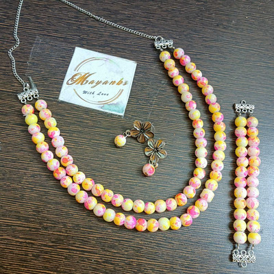 MAYANKS Glass Multicolor Jewellery Set(Pack of 1)