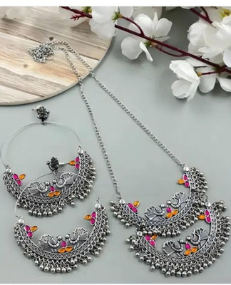 Sangria Alloy Silver Jewellery Set(Pack of 1)