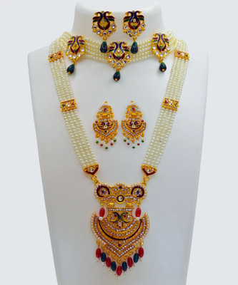 RADHAKRISHNA SALES Alloy Gold-plated Multicolor Jewellery Set(Pack of 1)