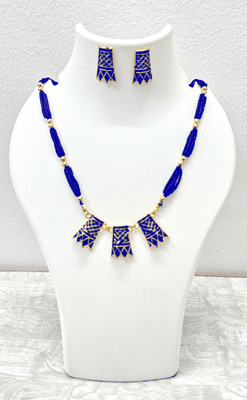 shree balaji gold Copper, Dori, Alloy Blue Jewellery Set(Pack of 1)