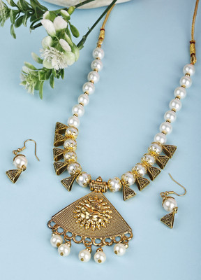 Shree Shyam Alloy White Jewellery Set(Pack of 2)
