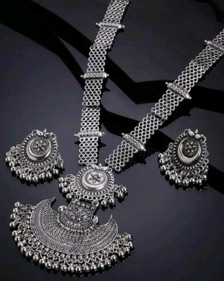 Kve ENTERPRISES Alloy Black Silver Silver Jewellery Set(Pack of 1)