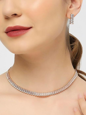 PARAM Alloy Rose Gold Jewellery Set(Pack of 2)