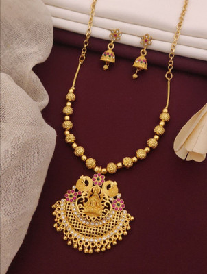 harikrushna enterprise Alloy Gold-plated Gold Jewellery Set(Pack of 1)