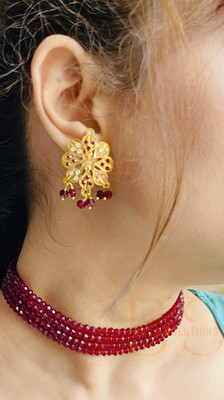 BALA SOLUTIONS Crystal, Copper Maroon Jewellery Set(Pack of 1)