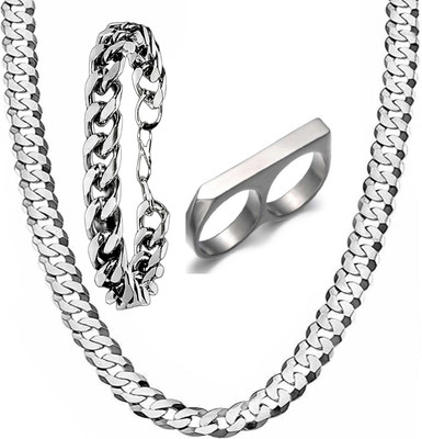 Vipunj Brass Silver Silver Jewellery Set(Pack of 3)