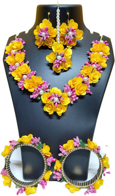 SREEKANT CREATION Fabric Multicolor Jewellery Set(Pack of 6)