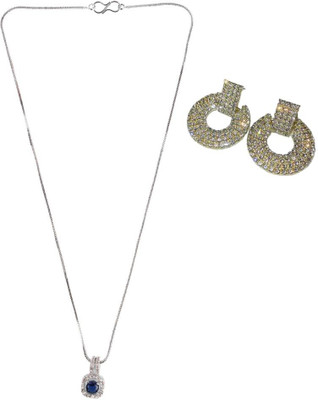 SRK Fashions Alloy Blue, Silver Jewellery Set(Pack of 1)