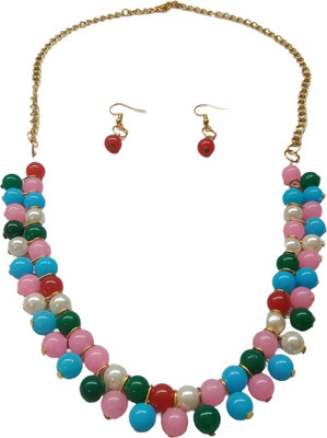 Vrinda Art Alloy Multicolor Jewellery Set(Pack of 1)