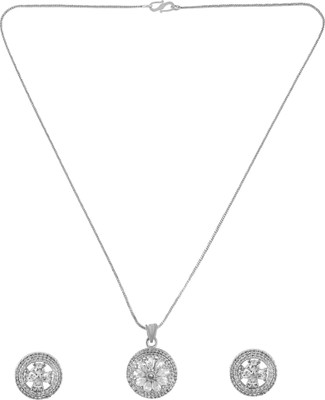 Admier Brass Silver Jewellery Set(Pack of 2)