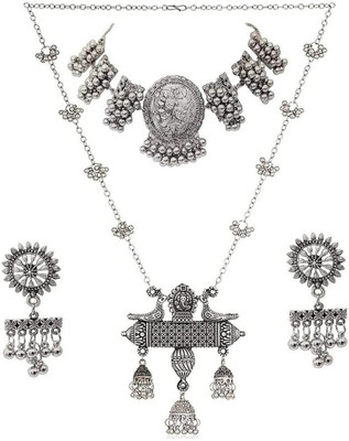 JMBW INTERNATIONAL Alloy Sterling Silver Silver Jewellery Set(Pack of 2)