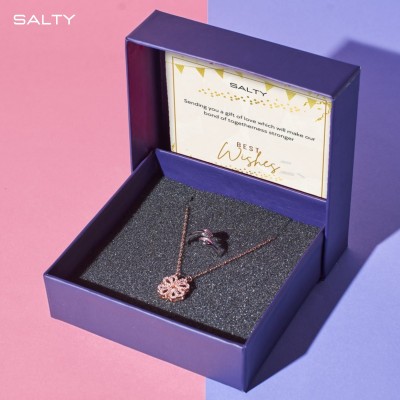 Salty Stainless Steel Rose Gold, Silver Jewellery Set(Pack of 2)