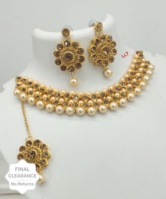 shivay Alloy Gold-plated Gold Jewellery Set(Pack of 1)