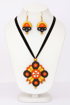 ClayNest Terracotta Multicolor Jewellery Set(Pack of 1)