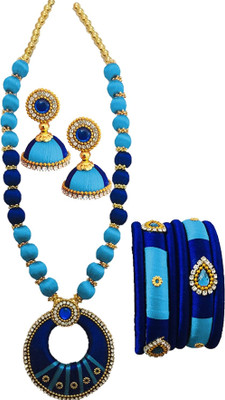 ambal Dori Blue, Blue Jewellery Set(Pack of 1)