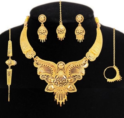 Sdr Fashion Alloy Gold-plated Gold Jewellery Set(Pack of 1)