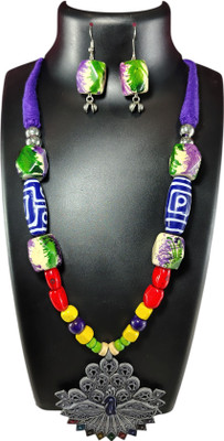 Nightsky Resin, Oxidised Silver Multicolor Jewellery Set(Pack of 1)