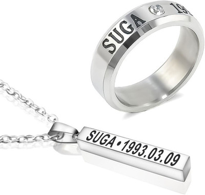 University Trendz Stainless Steel Silver Silver Jewellery Set(Pack of 1)