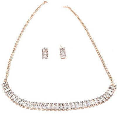 Alyra Alloy Rose Gold Jewellery Set(Pack of 1)