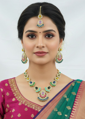 GetBling Alloy Multicolor Jewellery Set(Pack of 4)