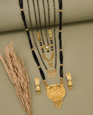 TheSanga Brass Gold-plated Gold Jewellery Set(Pack of 1)