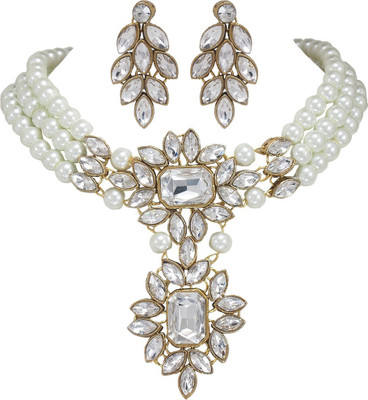 Ronak Fashion Alloy White Jewellery Set(Pack of 1)
