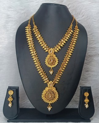 SIRVI ART Alloy Gold-plated Gold Jewellery Set(Pack of 1)