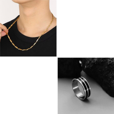 Vipunj Alloy Sterling Silver, Gold-plated Gold, Black, Silver Jewellery Set(Pack of 1)