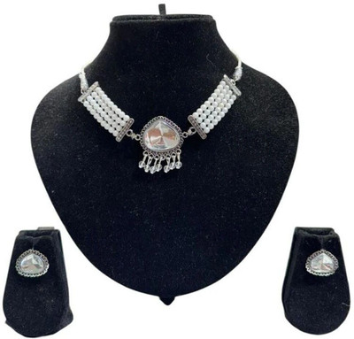 Npc Alloy Gold-plated Gold, White Jewellery Set(Pack of 1)