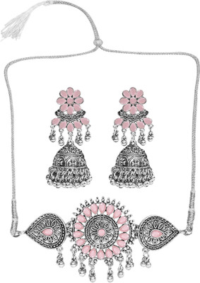 SKG Fashion Store Alloy Pink Jewellery Set(Pack of 1)