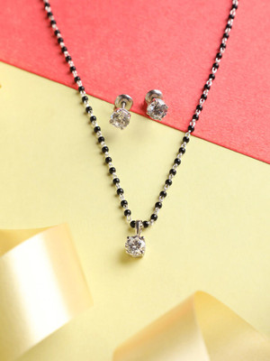 CLARA Sterling Silver Rhodium Silver Jewellery Set(Pack of 1)