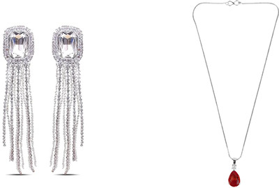 SKG Fashions Alloy Silver Jewellery Set(Pack of 2)