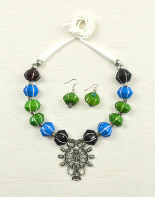 Nightsky Oxidised Silver, Dori Multicolor Jewellery Set(Pack of 1)
