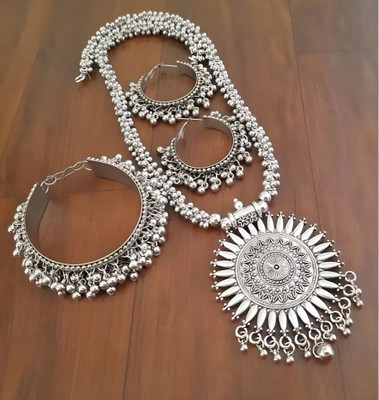 MAYRA TRADING Alloy Silver Jewellery Set(Pack of 1)