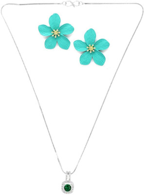 asthacollection Stone Green, Blue Jewellery Set(Pack of 1)