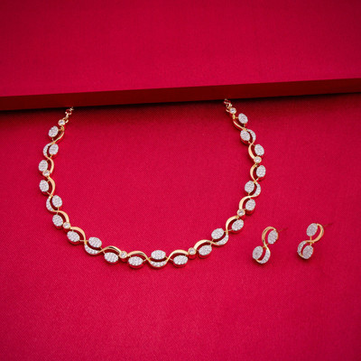 Kushal's Fashion Jewellery Copper Gold-plated Gold Jewellery Set(Pack of 3)