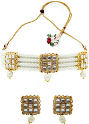 VIVA VIRAL Alloy Gold-plated White, Gold Jewellery Set(Pack of 1)