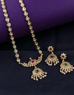 KEYMAX Alloy Gold-plated Multicolor Jewellery Set(Pack of 1)