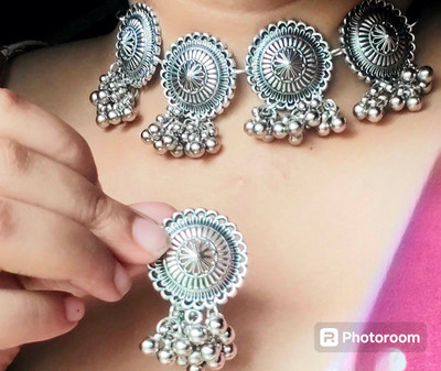 FASHION HOUSE Alloy Silver Jewellery Set(Pack of 2)