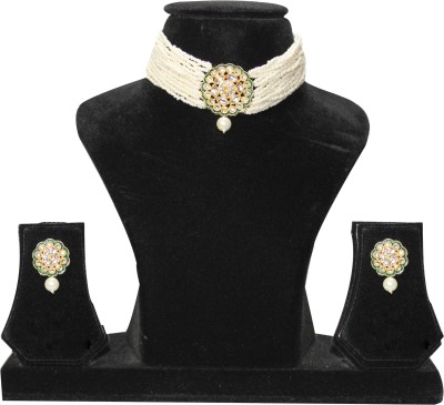 Nifty Mother of Pearl Gold-plated White Jewellery Set(Pack of 1)