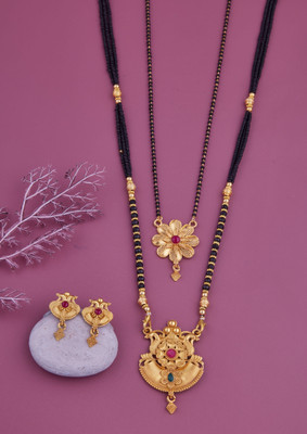 house of common Brass Gold-plated Gold Jewellery Set(Pack of 2)