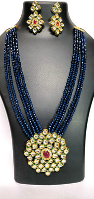 ORUKA Brass Gold-plated Blue Jewellery Set(Pack of 1)