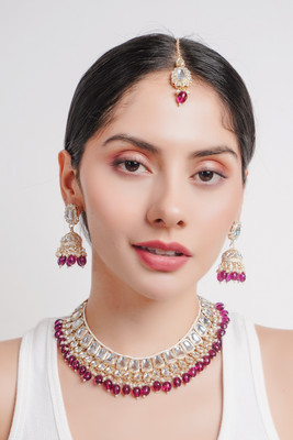 Divisha Alloy Gold-plated Multicolor Jewellery Set(Pack of 1)