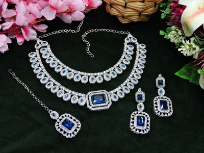 VATSALYA creation Alloy Gold-plated Turquoise Jewellery Set(Pack of 1)