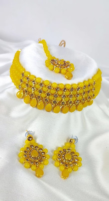 Chikku Alloy Yellow, Bronze Jewellery Set(Pack of 1)