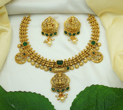 BHARGAV ART Alloy Green Jewellery Set(Pack of 1)