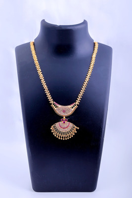 Princy Enterprise Alloy Gold-plated Gold, Pink, Multicolor Jewellery Set(Pack of 1)