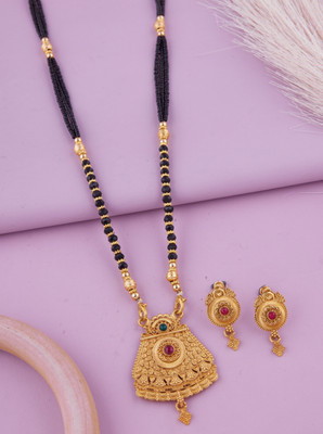 VEMISHTI Brass Gold-plated Gold Jewellery Set(Pack of 1)